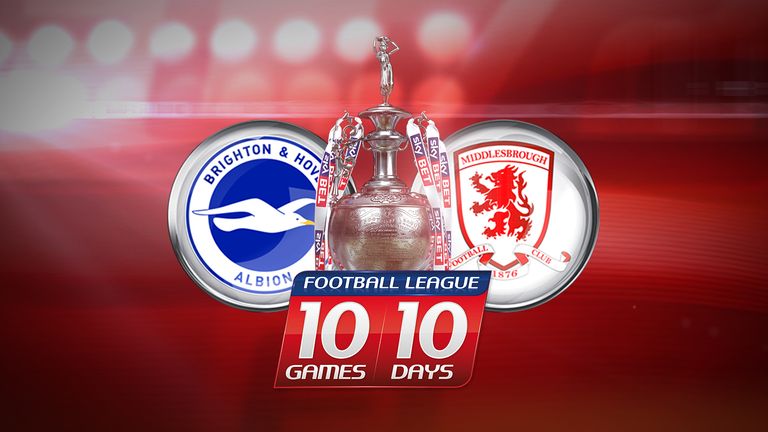 Brighton host Middlesbrough in the penultimate 10 in 10 fixture
