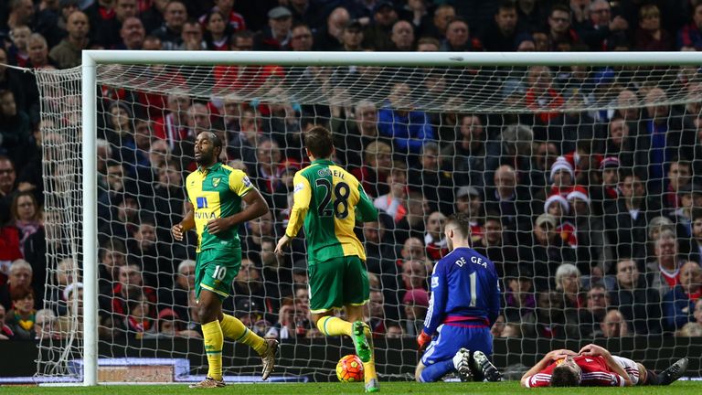 Cameron Jerome scored the opener in Norwich's win over United in December