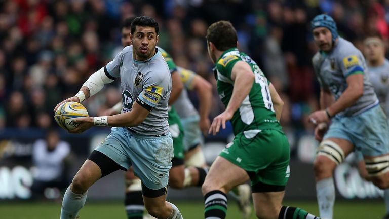 George Pisi set up his younger brother Ken for a try, Northampton Saints first in four hours of rugby
