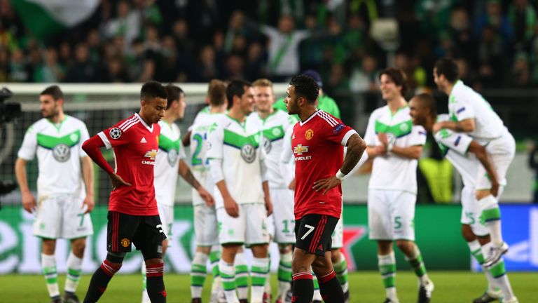 Manchester United crash out of the Champions League after Wolfsburg defeat