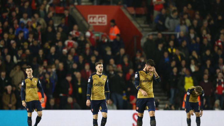 Arsenal were outplayed against Southampton