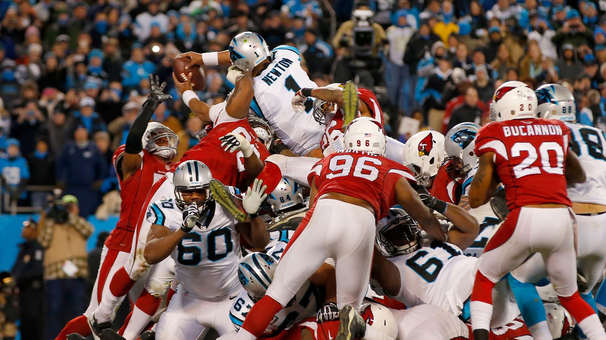 Newton, Panthers rout Cardinals, 49-15 for NFC title