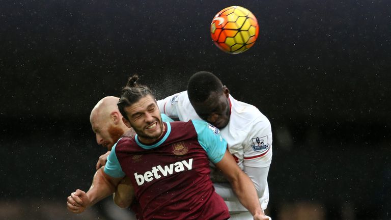 Andy Carroll won the battle of the big men at the Boleyn Ground