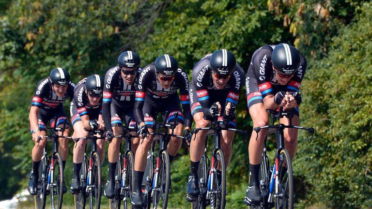 Six Giant-Alpecin riders were taken to hospital after a crash during a training camp in Spain