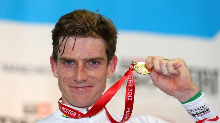 Ireland's Martyn Irvine celebrates striking gold in Minsk in 2013