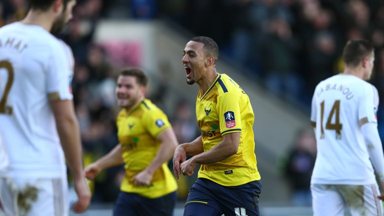 Roofe scored 32 goals in 64 games for Oxford