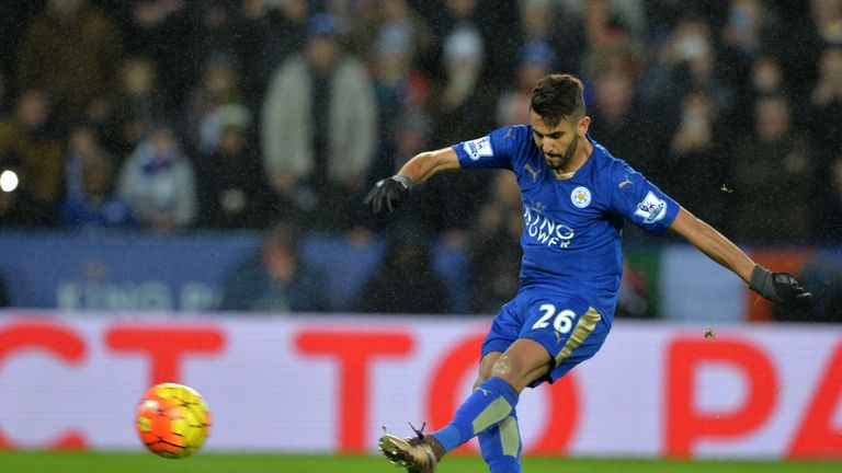 Riyad Mahrez has scored 13 Premier League goals for Leicester this season