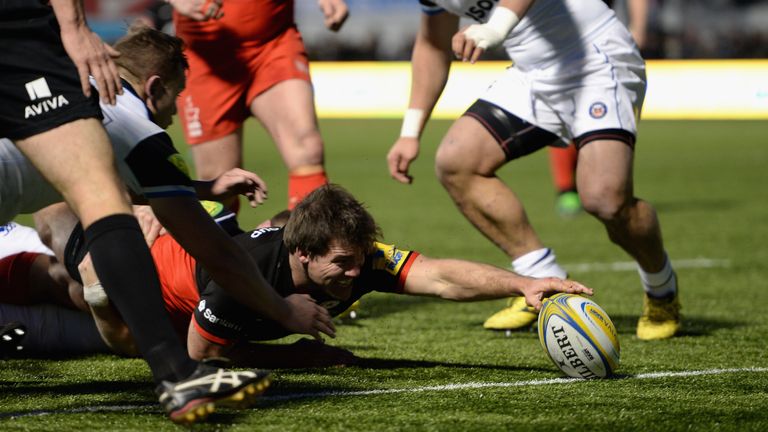 Schalk Brits drew Saracens level with a try in the 70th minute