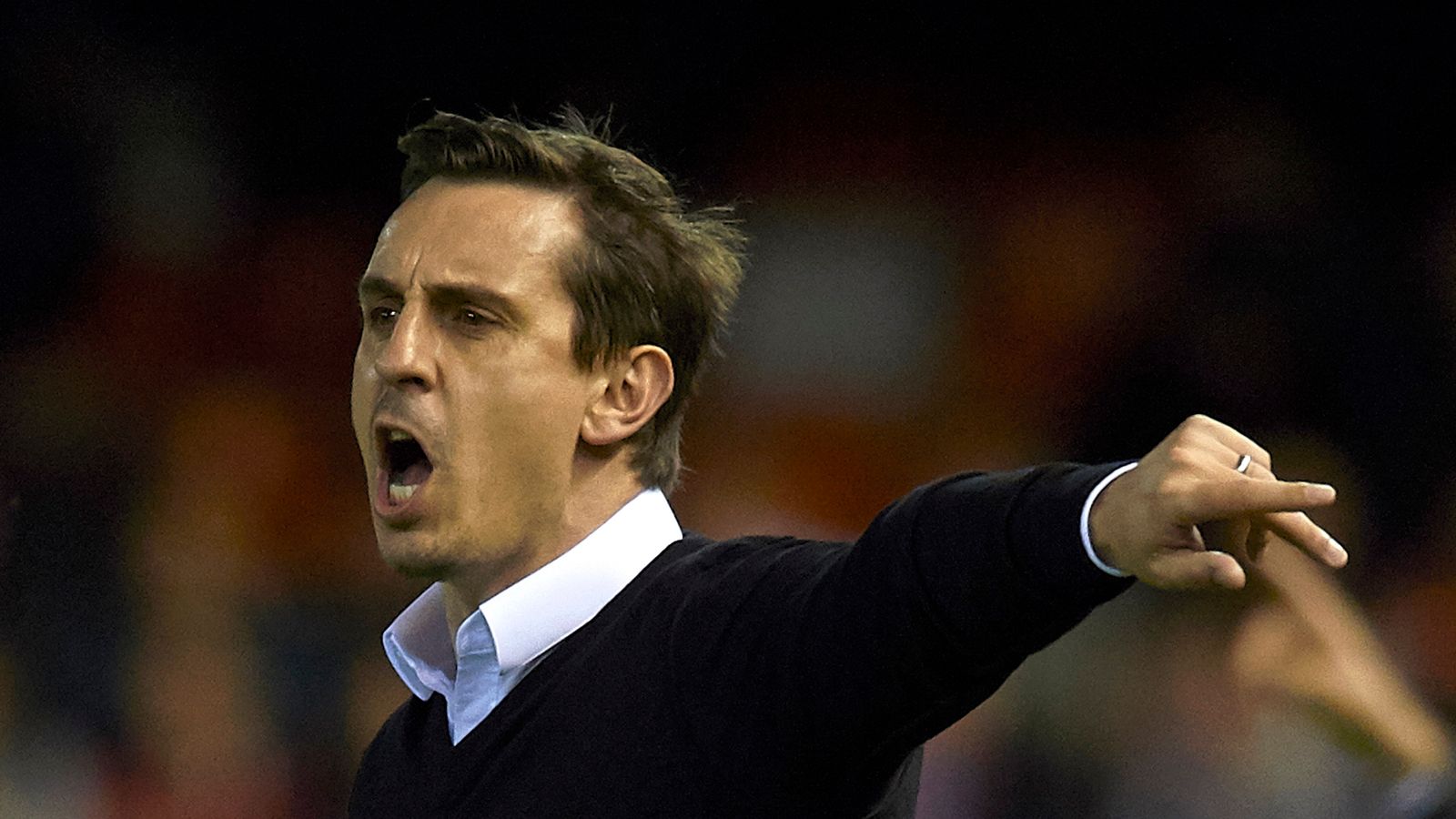 Valencia manager Gary Neville insists he did not insult referee before