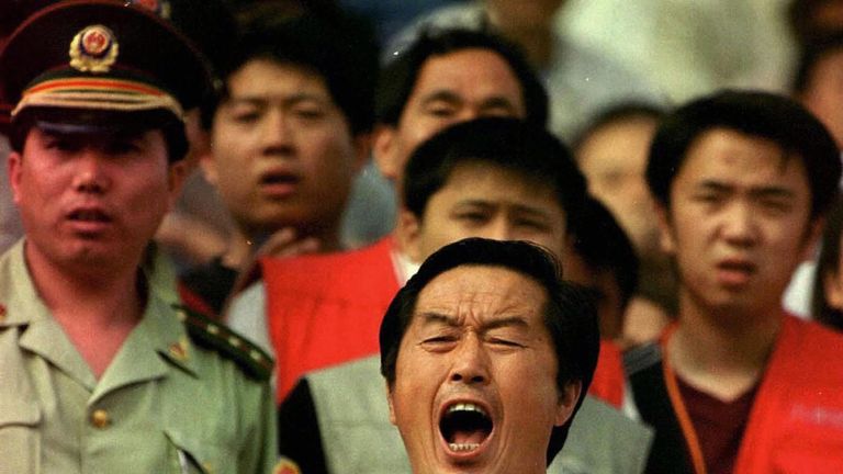 Chinese coach Ma Junren during track and field trials in 2000