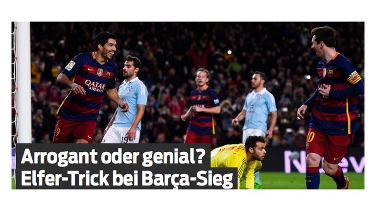 German newspaper Bild asked whether the penalty was 'arrogant or genius'