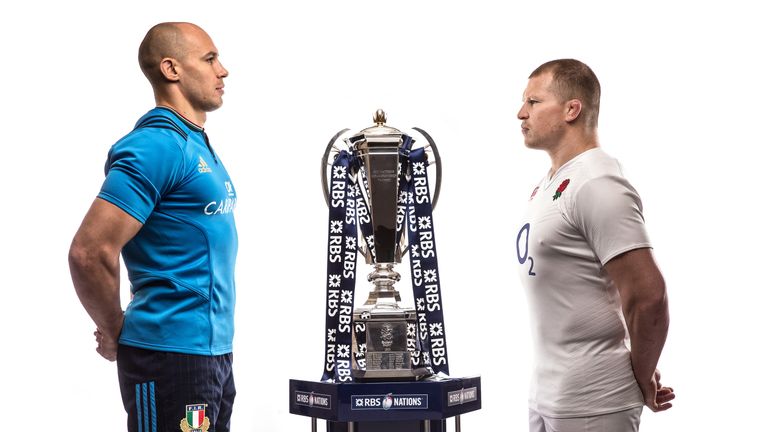 Sergio Parisse and Dylan Hartley