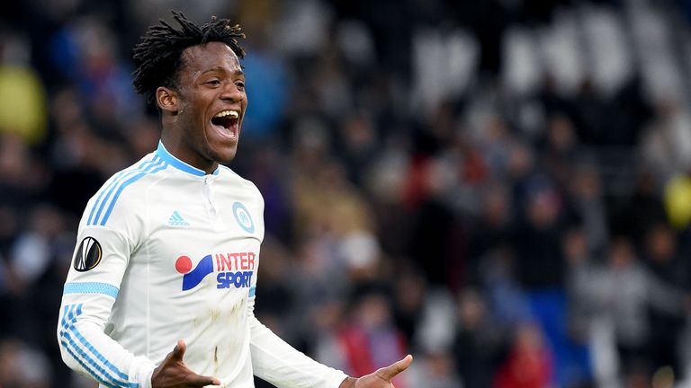 Marseille's Belgian forward Batshuayi has an impressive scoring record