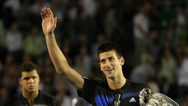 Djokovic beat Tsonga to secure his first major title in 2008