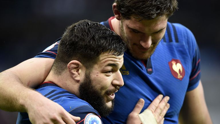 France prop Rabah Slimani (left) impressed as a replacement