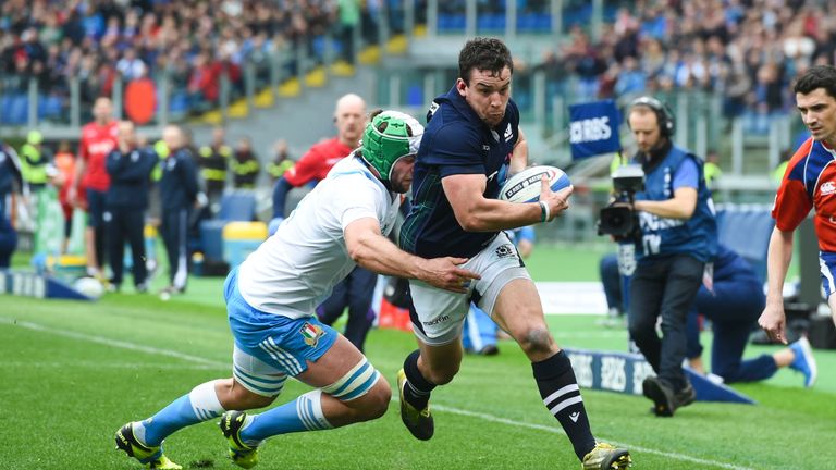 John Hardie scored in Scotland's win over Italy