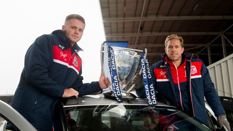 England international Joe Burgess (left), pictured with Mitchell Aubusson, could make his Roosters debut at Langtree Park