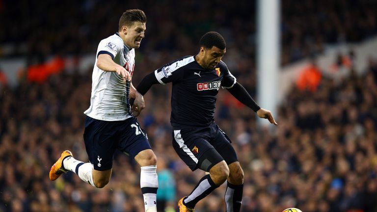 Troy Deeney (right) was brought on at half-time