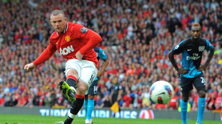 Wayne Rooney has scored six home goals against Arsenal