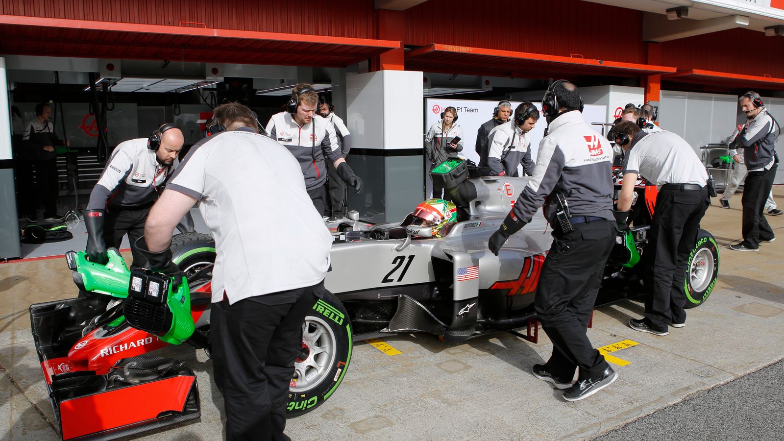 F1 testing: Haas behind schedule as turbo problems curtail running | F1 ...