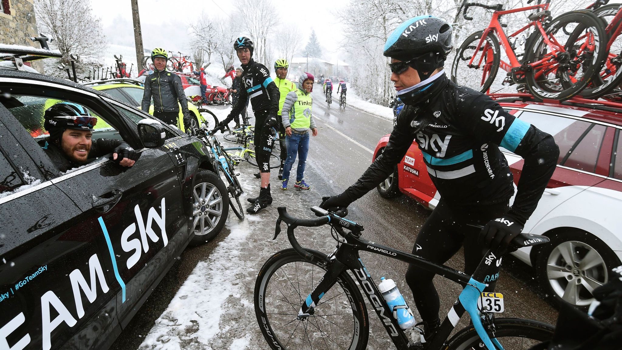 rapha team sky spray jacket