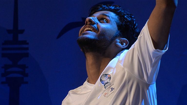 Abdulaziz Alshehri celebrates winning the FIWC 2015 in Munich