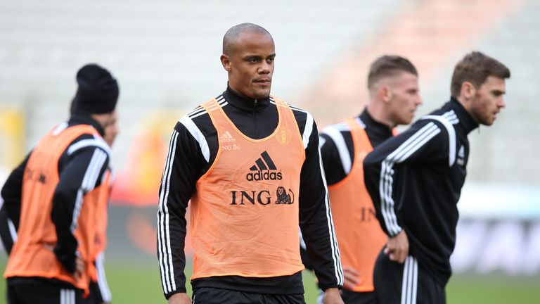 Vincent Kompany and his Belgium team-mates are yet to train