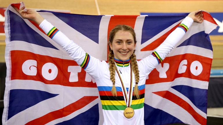 Laura Trott took gold at the UCI Track World Championships