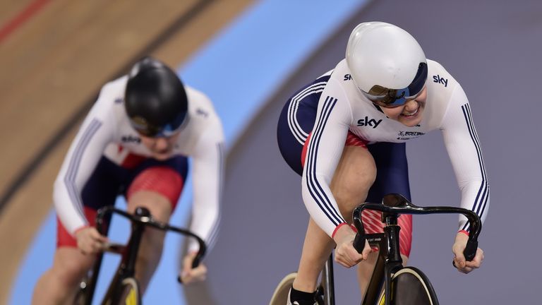 Jess Varnish (right) and Katy Marchant (left) missed out on qualification for Rio by three points (Picture: SWpix.com)