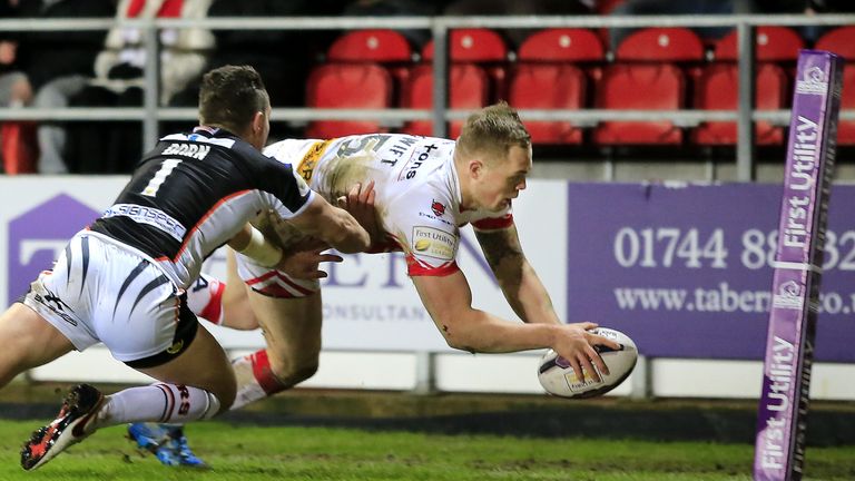 Adam Swift crossed for the first try in the St Helens victory.