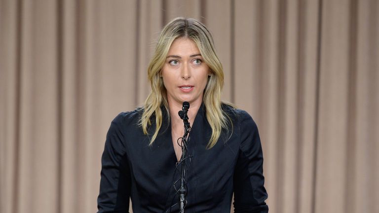 Maria Sharapova addresses the media after testing positive for meldonium
