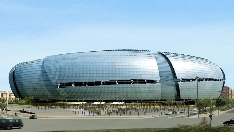 A computer-generated image of the Nou Mestalla