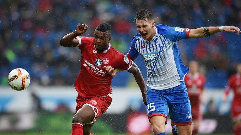 Uncapped Hoffenheim defender Niklas Sule (R) has been called up by Germany