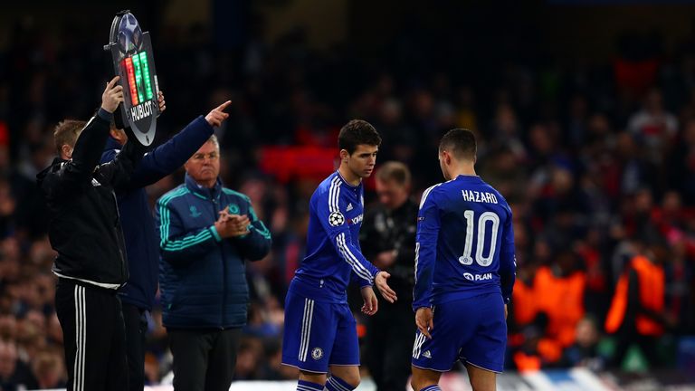 Oscar has made 13 appearances of the bench this season