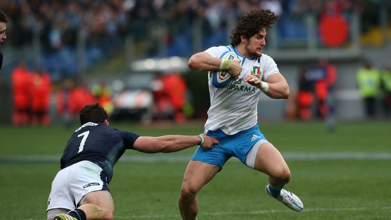 Michele Campagnaro is the star performer in the Italy backline