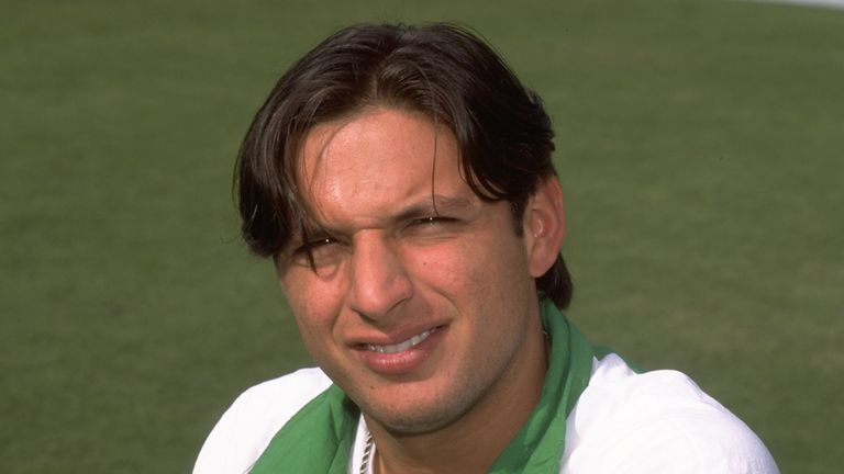 A teenage Shahid Afridi during the Champions Trophy in Sharjah in 1997