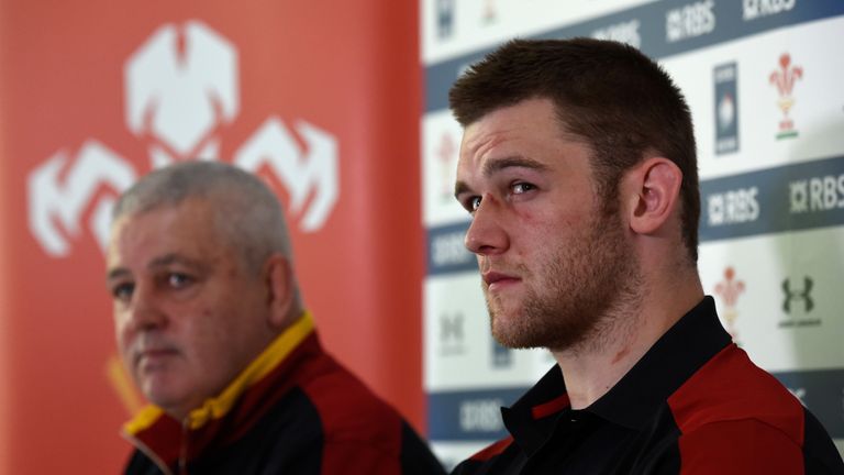 Wales head coach Warren Gatland (left) and captain Dan Lydiate