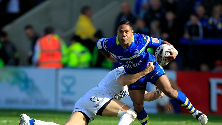 Chris Sandow's try helped Warrington to level the scores before the break