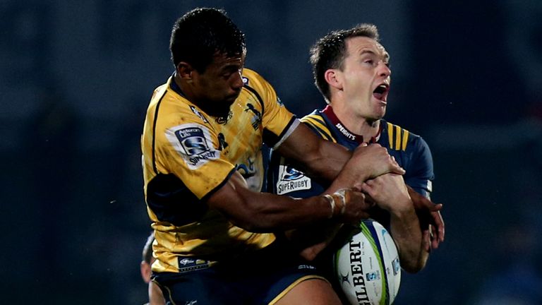 Ben Smith (right) crossed for the Highlanders