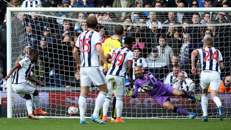Saido Berahino missed two penalties during West Brom's defeat to Watford