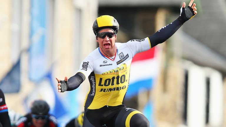 Dylan van Groenewegen sprinted to victory on stage one