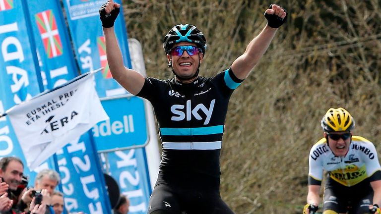Mikel Landa claimed his first win for Team Sky