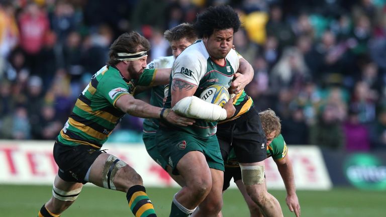Opeti Fonua in action during Leicester's win over Northampton