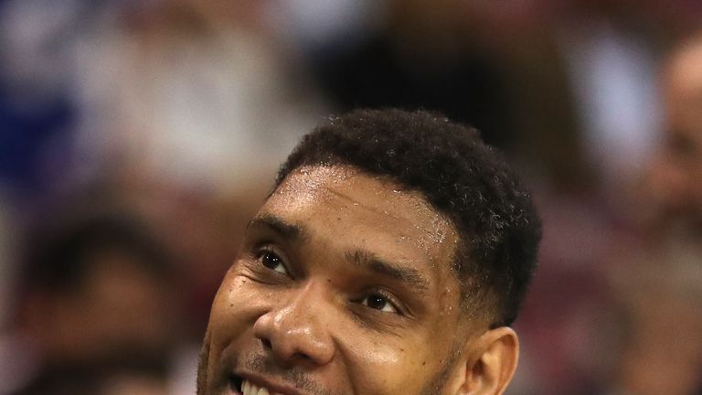 Tim Duncan was all smiles after claiming his 1,000th win