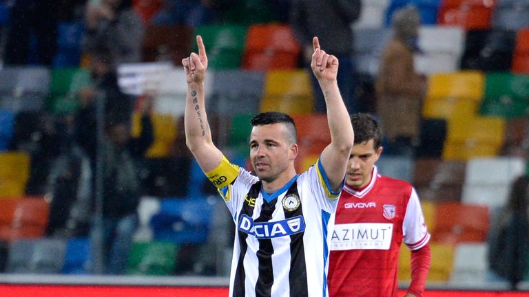 Antonio Di Natale bowed out against Carpi