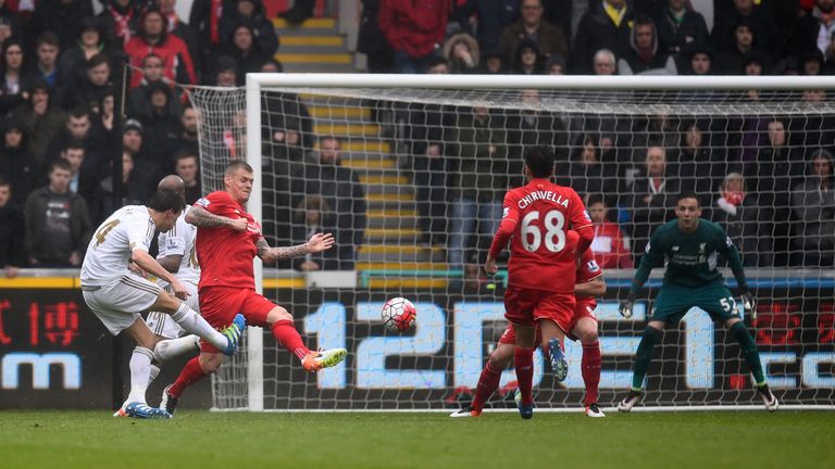Jack Cork curls the second goal into the top corner