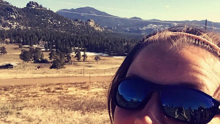 Jessica enjoying the rugged landscape at Boulder