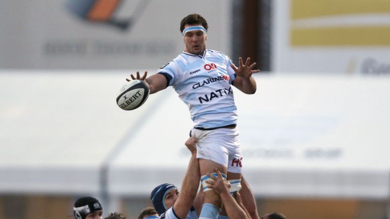 Racing 92's Argentinian lock Manuel Carizza dominated the lineout against Clermont