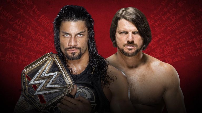 Roman Reigns will defend his WWE World Heavyweight Championship title AJ Styles at Extreme Rules