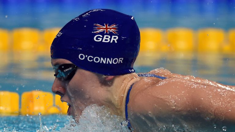 Siobhan-Marie O'Connor competes for a medal in the 200m individual medley final on Tuesday